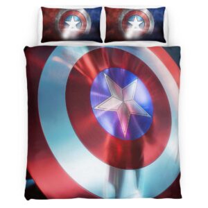 Housse De Couette Marvel Legends Bouclier Captain America Parure de lit Ensemble De Literie