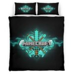 Housse De Couette Minecraft Épée Parure de lit Ensemble De Literie